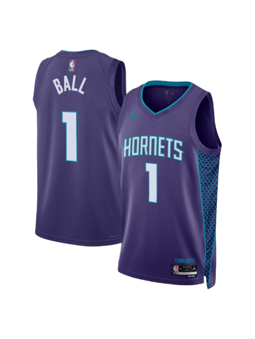 CHARLOTTE HORNETS STATEMENT EDITION SWINGMAN JERSEY – PURPLE – LAMELO BALL