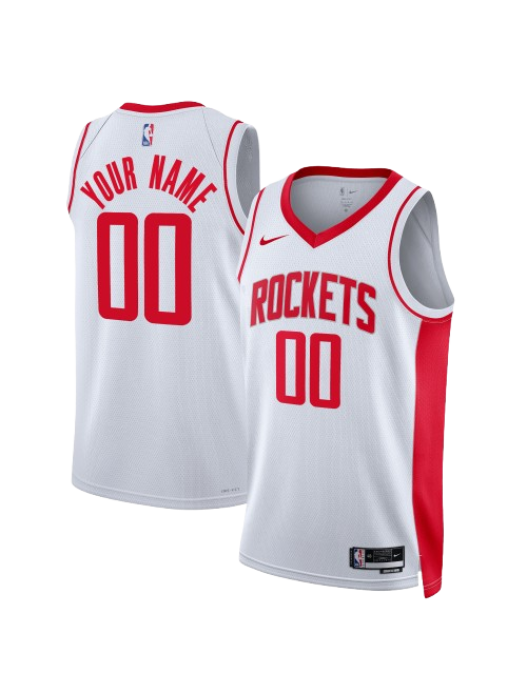 HOUSTON ROCKETS ASSOCIATION EDITION SWINGMAN JERSEY – WHITE – CUSTOM NAME & NUMBER
