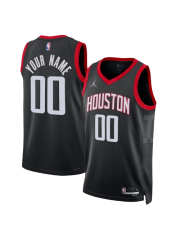 HOUSTON ROCKETS STATEMENT EDITION SWINGMAN JERSEY – BLACK – CUSTOM NAME & NUMBER