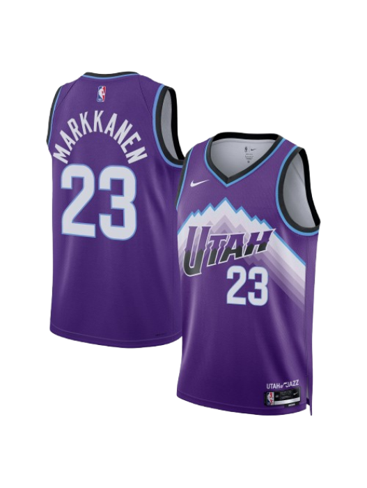 UTAH JAZZ ICON EDITION SWINGMAN JERSEY – PURPLE – LAURI MARKKANEN