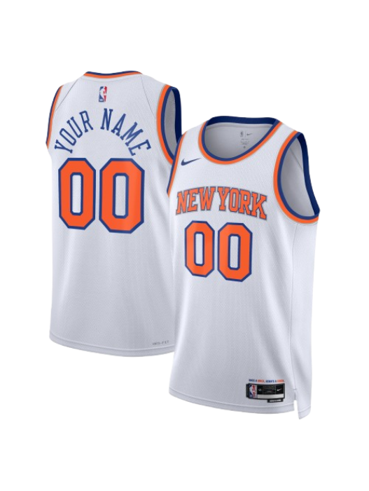 NEW YORK KNICKS ASSOCIATION EDITION SWINGMAN JERSEY – WHITE – CUSTOM NAME & NUMBER