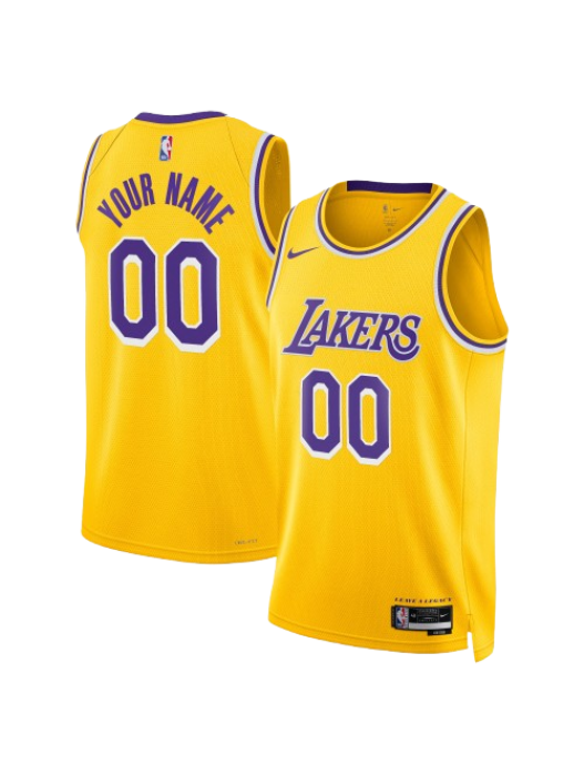 LOS ANGELES LAKERS ICON EDITION SWINGMAN JERSEY – GOLD – CUSTOM NAME & NUMBER