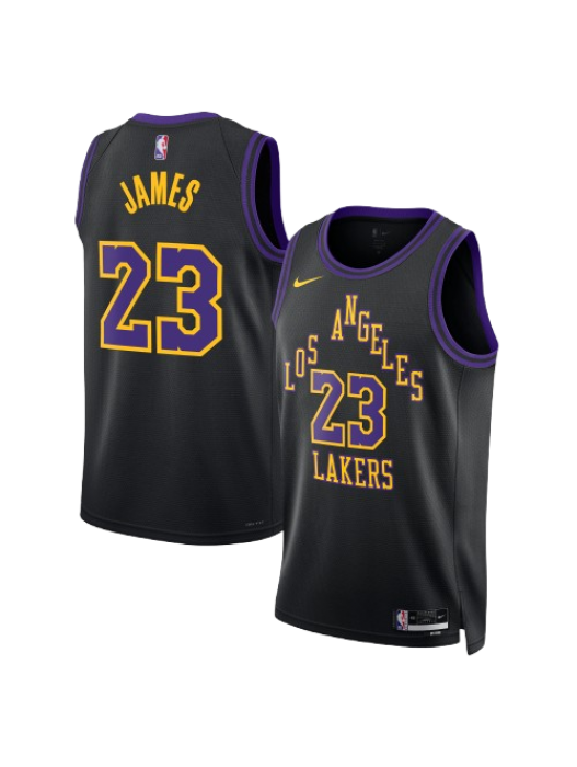 LOS ANGELES LAKERS 2025/26 CITY EDITION SWINGMAN JERSEY – BLACK – LEBRON JAMES