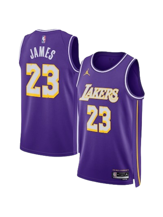 LOS ANGELES LAKERS STATEMENT EDITION SWINGMAN JERSEY – PURPLE – LEBRON JAMES