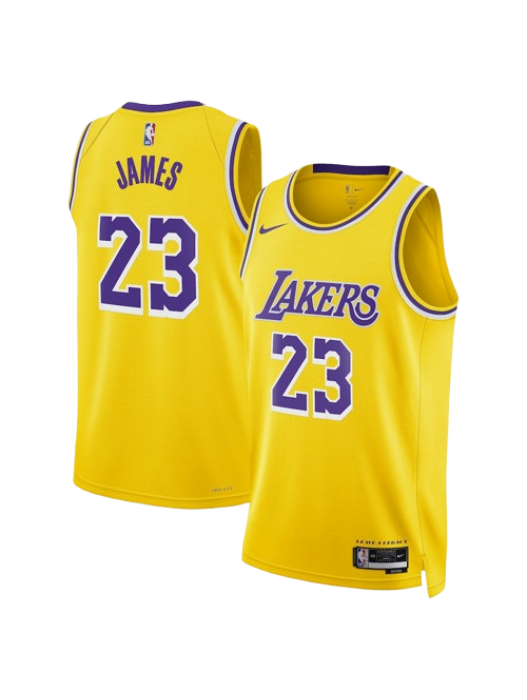 LOS ANGELES LAKERS ICON EDITION SWINGMAN JERSEY - GOLD - LEBRON JAMES