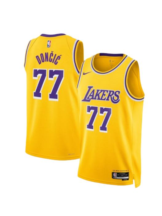 LOS ANGELES LAKERS ICON EDITION SWINGMAN JERSEY - GOLD - LUKA DONČIĆ