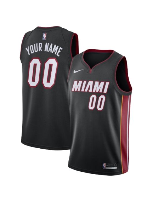 MIAMI HEAT ICON EDITION SWINGMAN JERSEY – BLACK – CUSTOM NAME & NUMBER