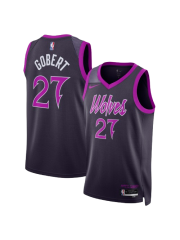 MINNESOTA TIMBERWOLVES 2025/26 CITY EDITION SWINGMAN JERSEY – BLACK – RUDY GOBERT