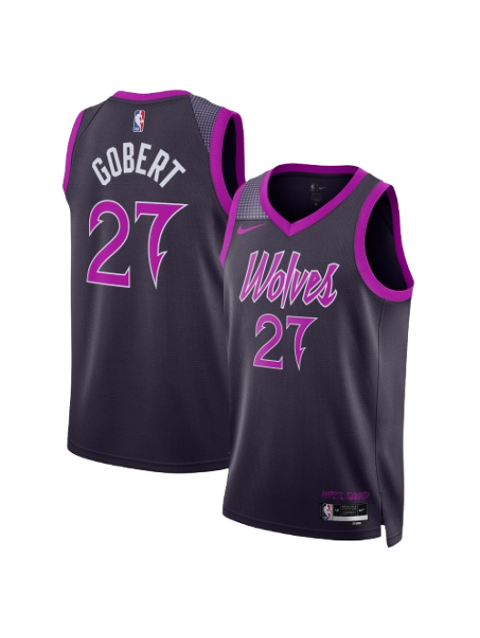 MINNESOTA TIMBERWOLVES 2025/26 CITY EDITION SWINGMAN JERSEY – BLACK – RUDY GOBERT