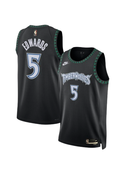MINNESOTA TIMBERWOLVES CLASSIC EDITION JERSEY – BLACK – ANTHONY EDWARDS
