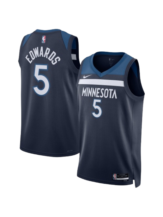 MINNESOTA TIMBERWOLVES ICON EDITION SWINGMAN JERSEY – NAVY – ANTHONY EDWARDS