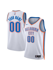 OKLAHOMA CITY THUNDER ASSOCIATION EDITION SWINGMAN JERSEY – WHITE – CUSTOM NAME & NUMBER