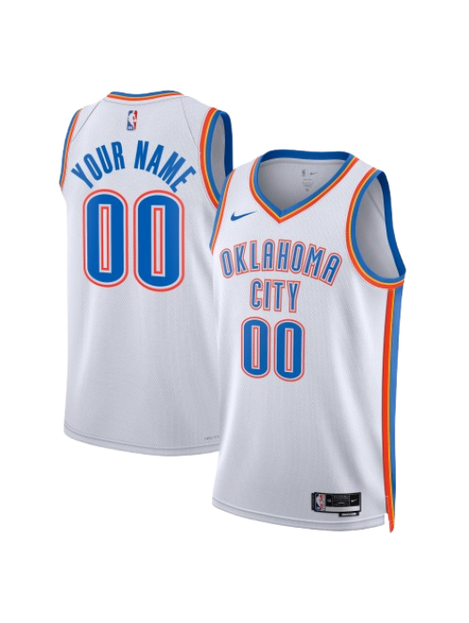 OKLAHOMA CITY THUNDER ASSOCIATION EDITION SWINGMAN JERSEY – WHITE – CUSTOM NAME & NUMBER