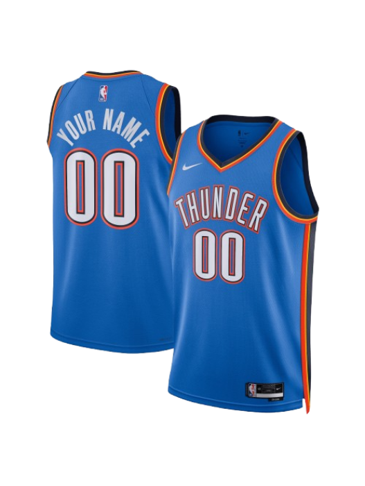 OKLAHOMA CITY THUNDER ICON EDITION SWINGMAN JERSEY – BLUE – CUSTOM NAME & NUMBER