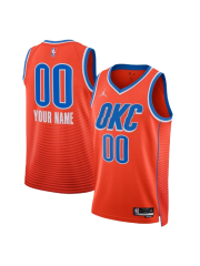 OKLAHOMA CITY THUNDER STATEMENT EDITION SWINGMAN JERSEY – ORANGE – CUSTOM NAME & NUMBER