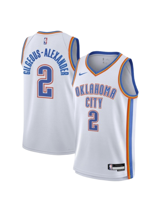 OKLAHOMA CITY THUNDER ASSOCIATION EDITION SWINGMAN JERSEY - WHITE - SHAI GILGEOUS-ALEXANDER
