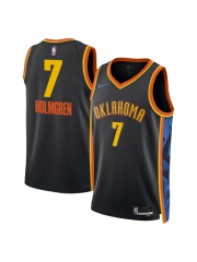 OKLAHOMA CITY THUNDER CITY EDITION SWINGMAN JERSEY 2024 - BLACK - CHET HOLMGREN