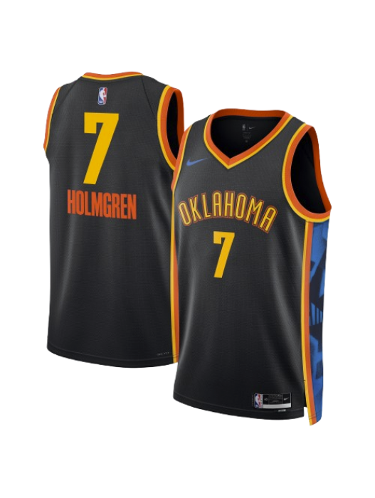 OKLAHOMA CITY THUNDER CITY EDITION SWINGMAN JERSEY 2024 - BLACK - CHET HOLMGREN