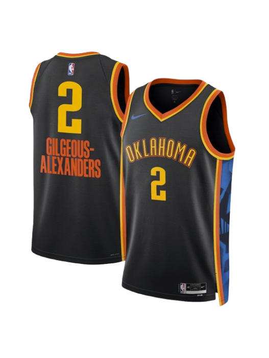 OKLAHOMA CITY THUNDER CITY EDITION SWINGMAN JERSEY 2024 - BLACK - SHAI GILGEOUS-ALEXANDER