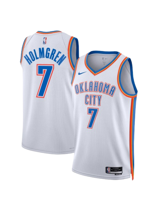OKLAHOMA CITY THUNDER ASSOCIATION EDITION SWINGMAN JERSEY – WHITE – CHET HOLMGREN