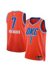 OKLAHOMA CITY THUNDER STATEMENT EDITION SWINGMAN JERSEY – ORANGE – CHET HOLMGREN
