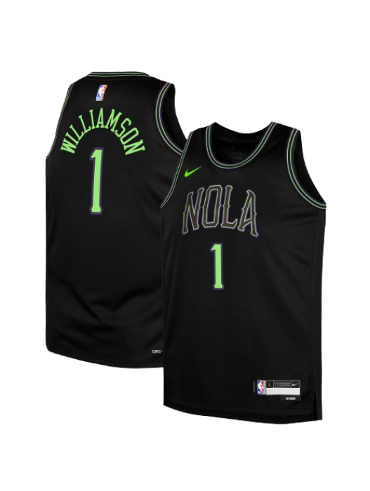 NEW ORLEANS PELICANS 2025/26 CITY EDITION SWINGMAN JERSEY – BLACK – ZION WILLIAMSON