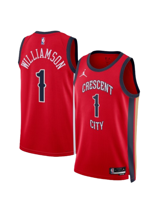 NEW ORLEANS PELICANS STATEMENT EDITION SWINGMAN JERSEY – RED – ZION WILLIAMSON