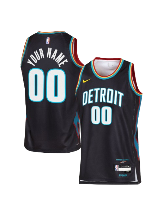 DETROIT PISTONS 2025/26 CITY EDITION SWINGMAN JERSEY – BLACK – CUSTOM NAME & NUMBER
