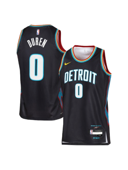 DETROIT PISTONS 2025/26 CITY EDITION SWINGMAN JERSEY – BLACK – JALEN DUREN