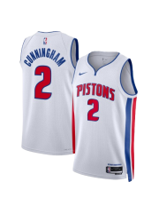 DETROIT PISTONS ASSOCIATION EDITION SWINGMAN JERSEY – WHITE – CADE CUNNINGHAM