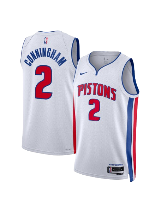 DETROIT PISTONS ASSOCIATION EDITION SWINGMAN JERSEY – WHITE – CADE CUNNINGHAM