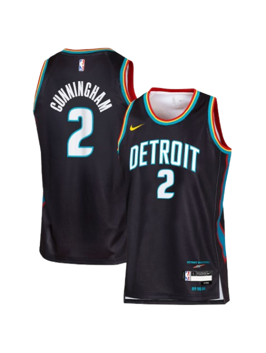 DETROIT PISTONS 2025/26 CITY EDITION SWINGMAN JERSEY – BLACK – CADE CUNNINGHAM