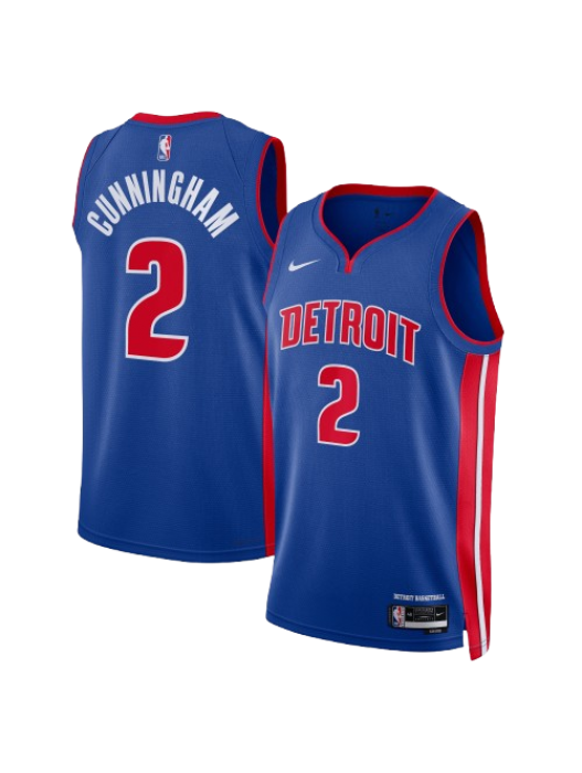 DETROIT PISTONS ICON EDITION SWINGMAN JERSEY – BLUE – CADE CUNNINGHAM