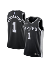 SAN ANTONIO SPURS ICON EDITION SWINGMAN JERSEY – BLACK – VICTOR WEMBANYAMA