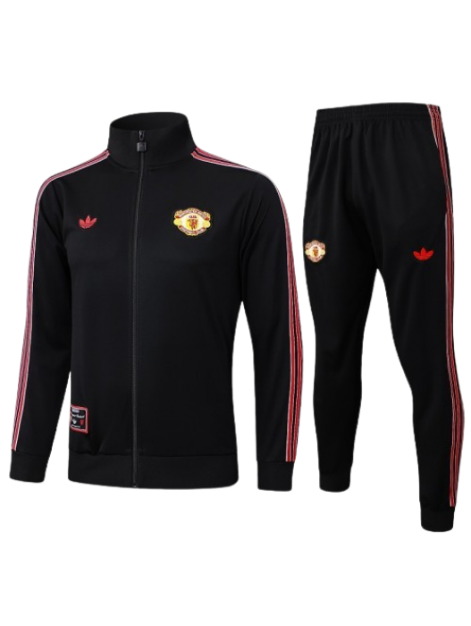 MANCHESTER UNITED BLACK RETRO JACKET SUIT 2025/2026