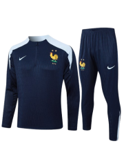 FRANCE NAVY BLUE TRACKSUITS KITS 2024/2025 - PLAYER
