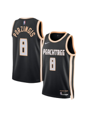 ATLANTA HAWKS 2025/26 CITY EDITION SWINGMAN JERSEY – BLACK – KRISTAPS PORZIŅĢIS