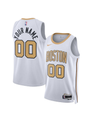 BOSTON CELTICS 2025/26 CITY EDITION SWINGMAN JERSEY – WHITE – CUSTOM NAME & NUMBER