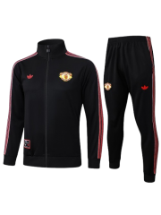 MANCHESTER UNITED BLACK RETRO JACKET SUIT 2025/2026