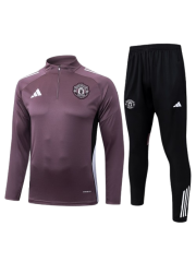 MANCHESTER UNITED GRAY PURPLE TRACKSUIT 2025/2026